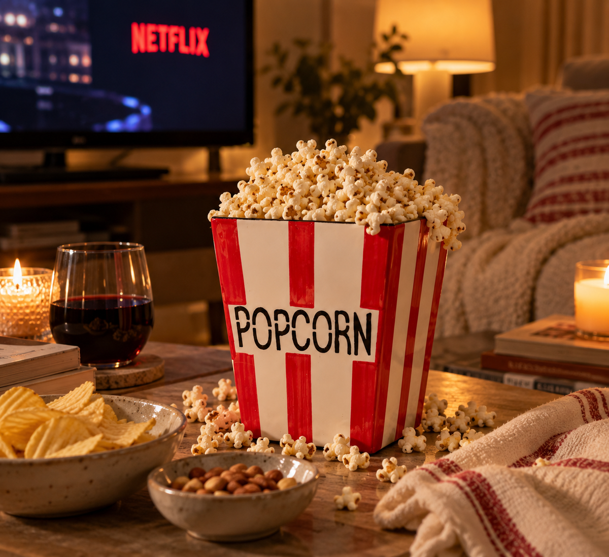 The Movie Night Popcorn Tub