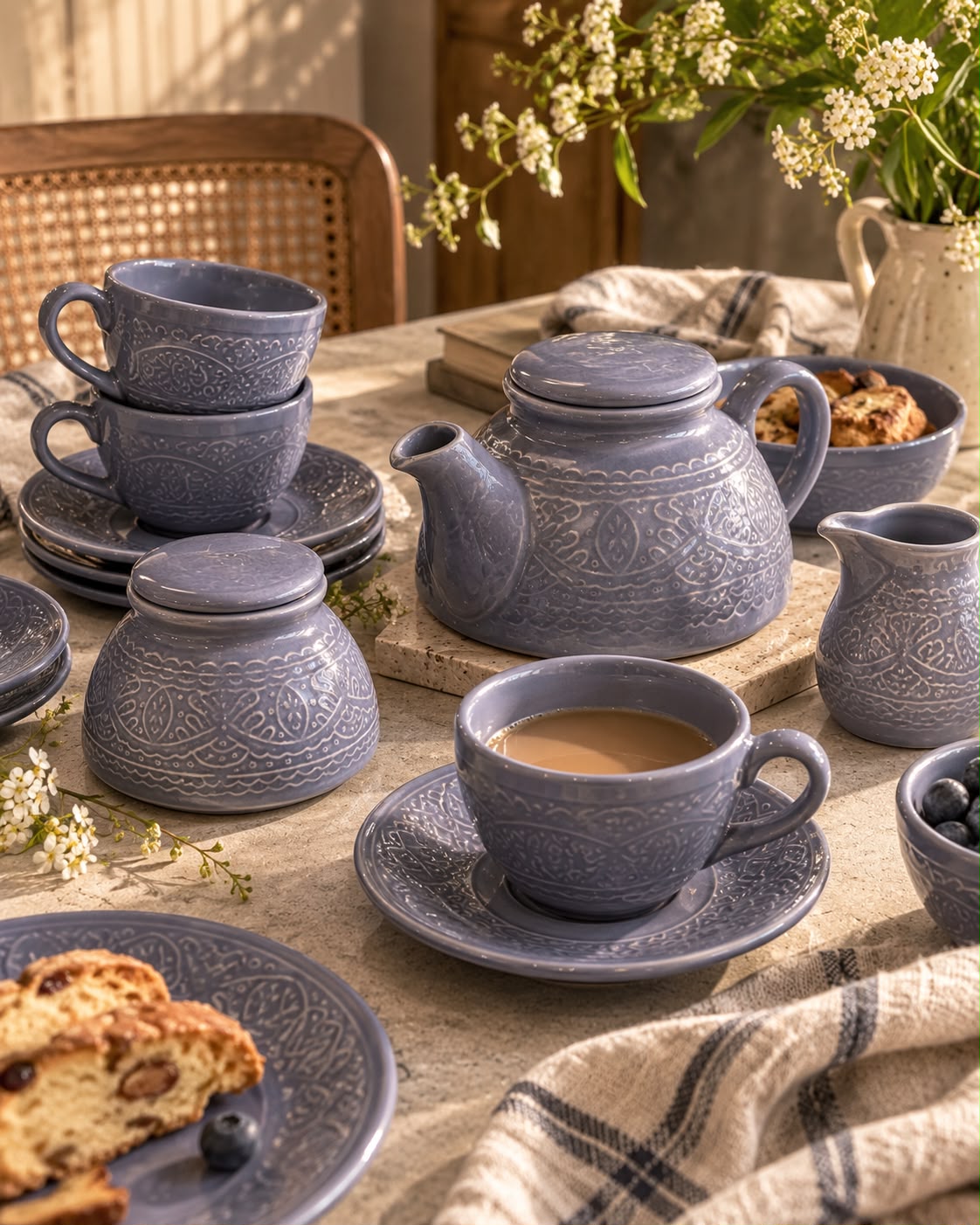 The Lavender Heirloom Tea Set
