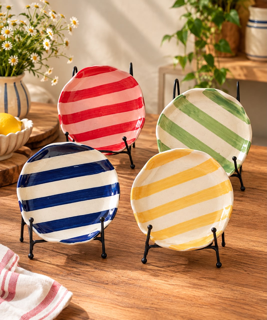 The Locus Striped Plates - Set of 4