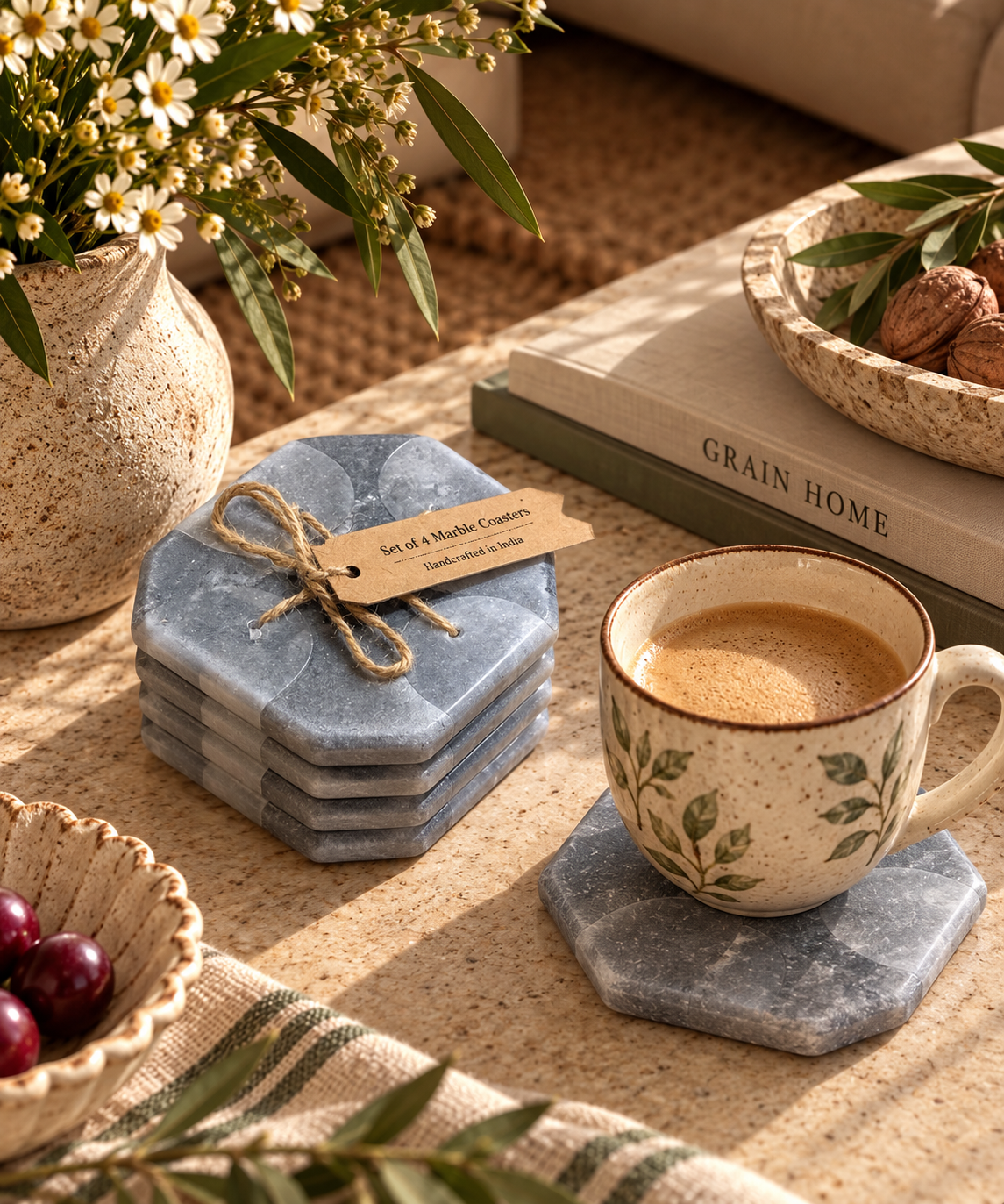 The Slate Marble Coasters