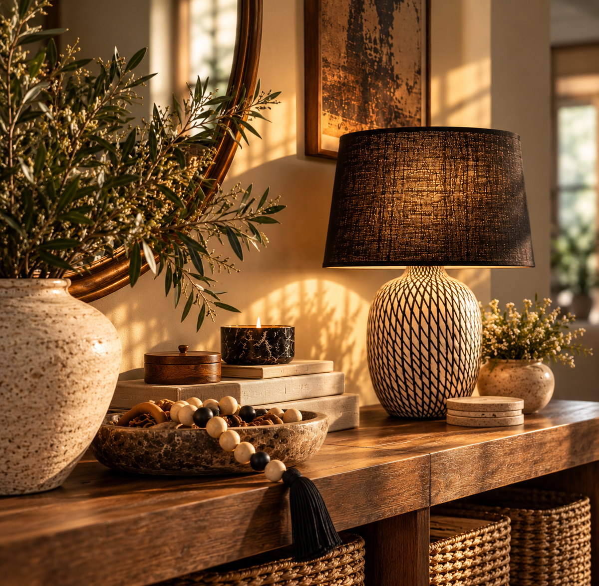 The Noire Weave Table Lamp