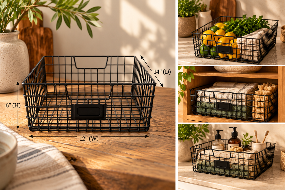 The Black Label Wire Storage - Utility Basket
