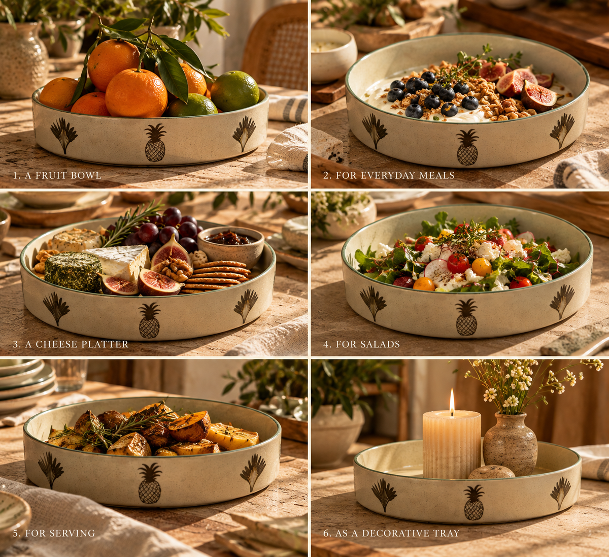 The Palm &amp; Pineapple Serving Bowl