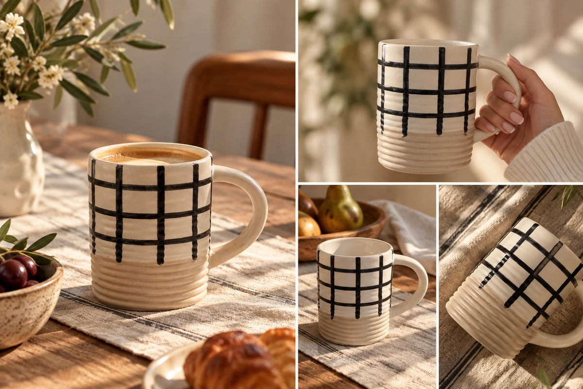 The Gridline Mug Set Of 2