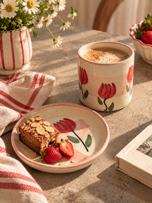 Tulip Morning Cup & Plate Set