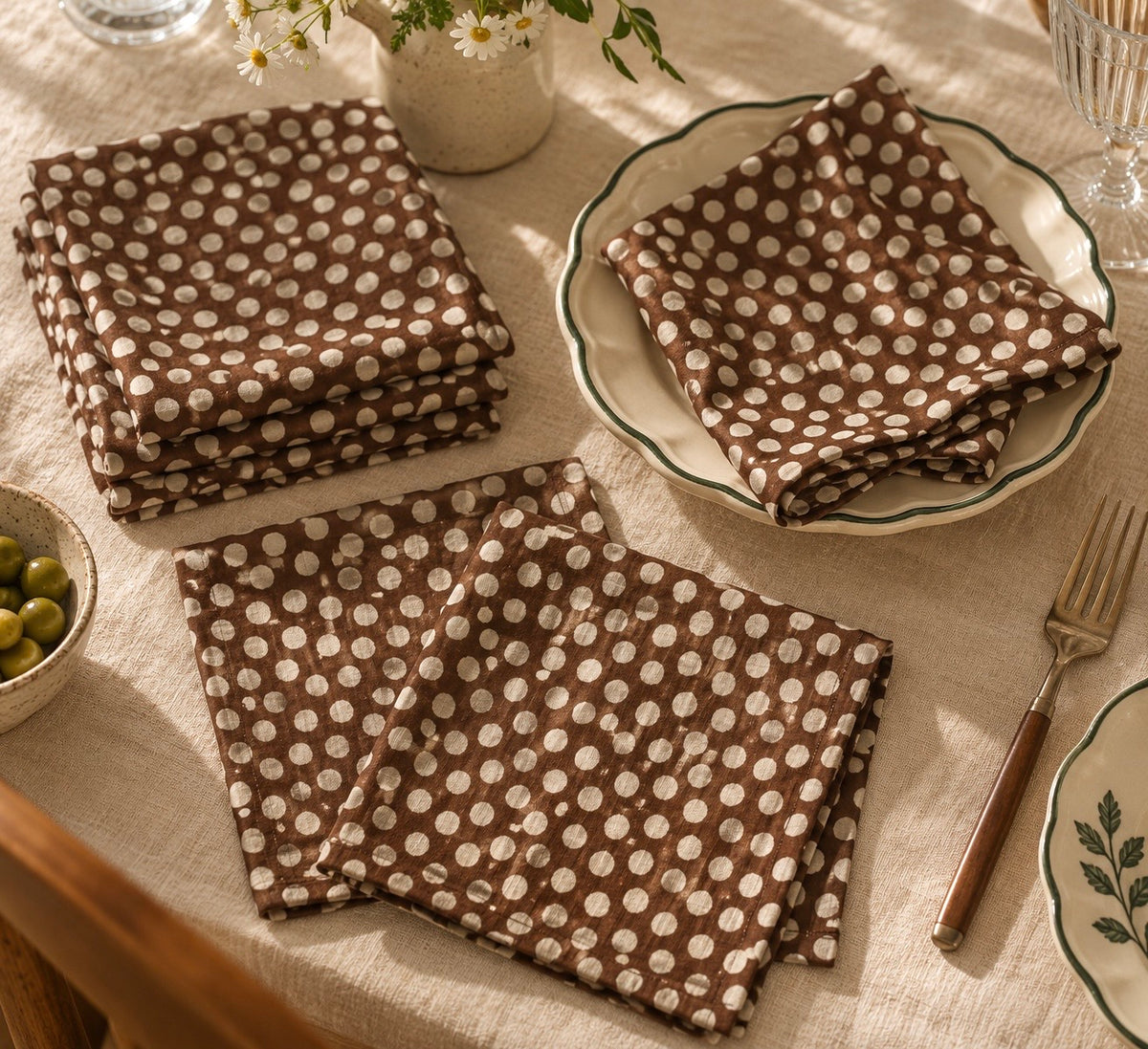The Polka Dots Table Napkins- Set of 6