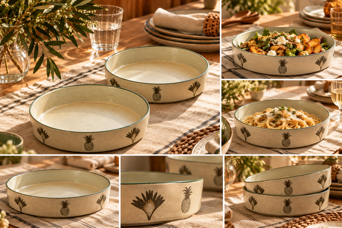 The Palm &amp; Pineapple Serving Bowl
