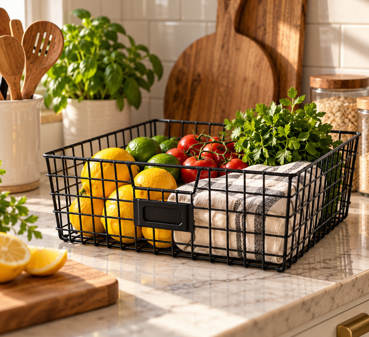 The Black Label Wire Storage - Utility Basket