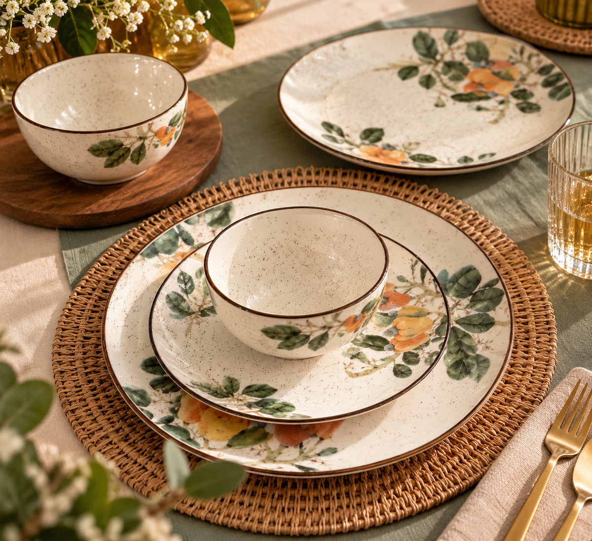 The Jardin Porcelain Dinner Set
