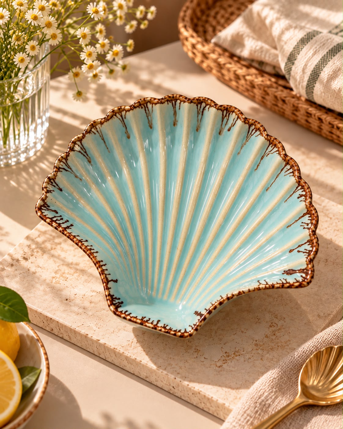 The Azure Shell Side Plate