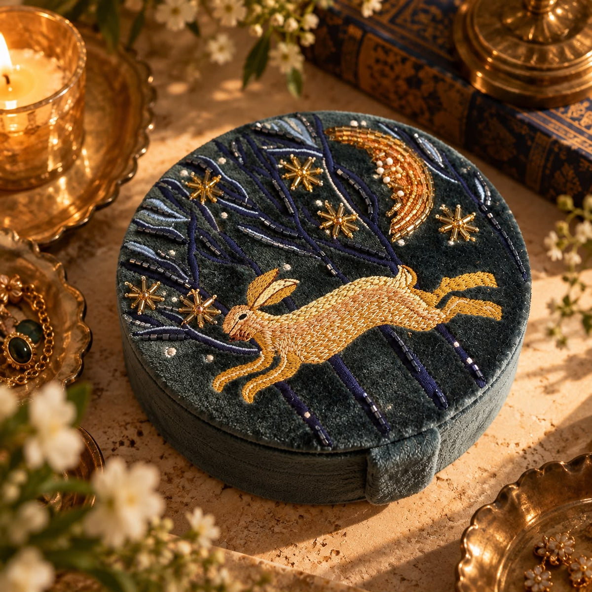The Moonlit Hare Jewellery Box