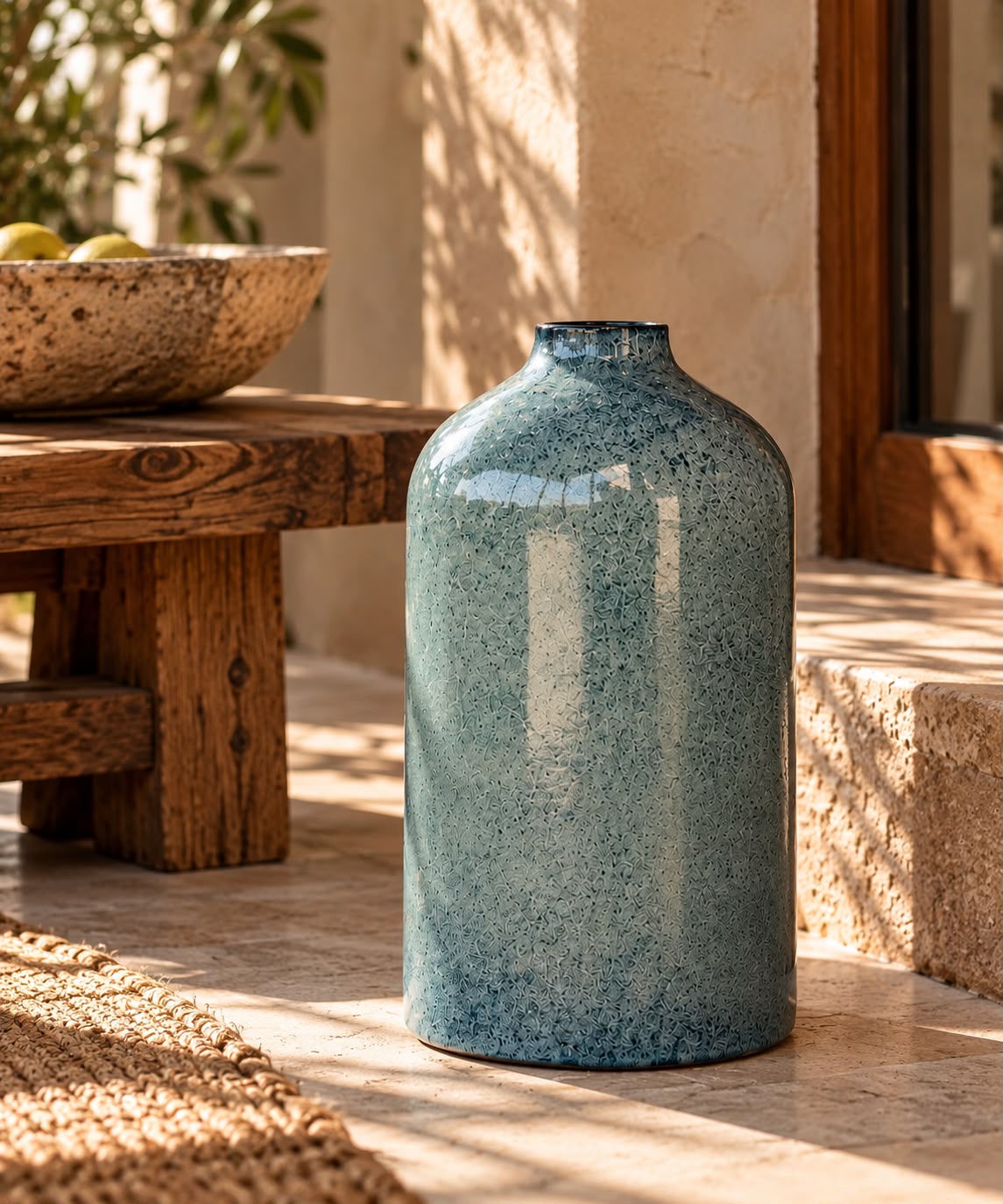 The Azure Mist Ceramic Vase