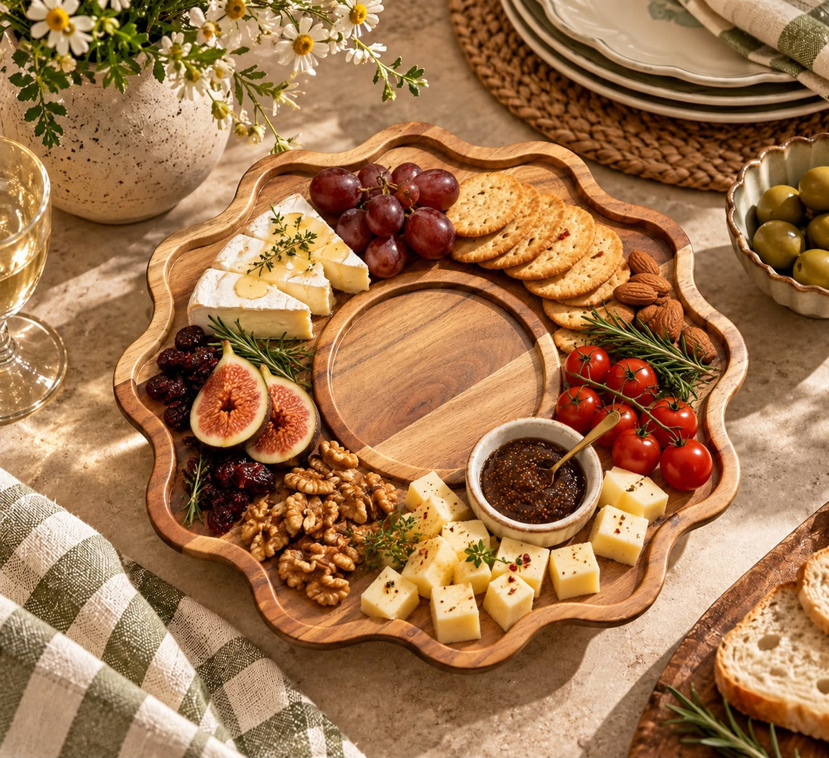 The Sienna Scalloped Grazing Board