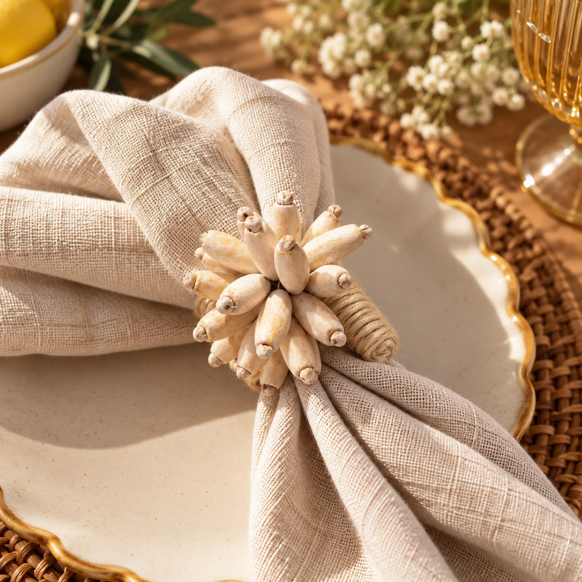 The Coastal Treasures Napkin Rings - Set of 4