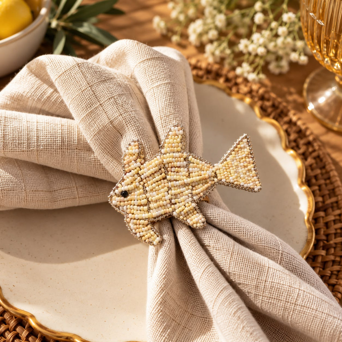 The Coastal Treasures Napkin Rings - Set of 4