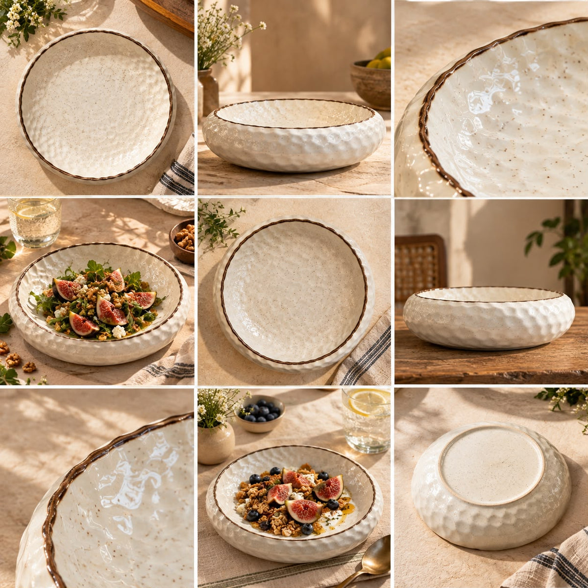 The Hammered Ivory Serving Bowl