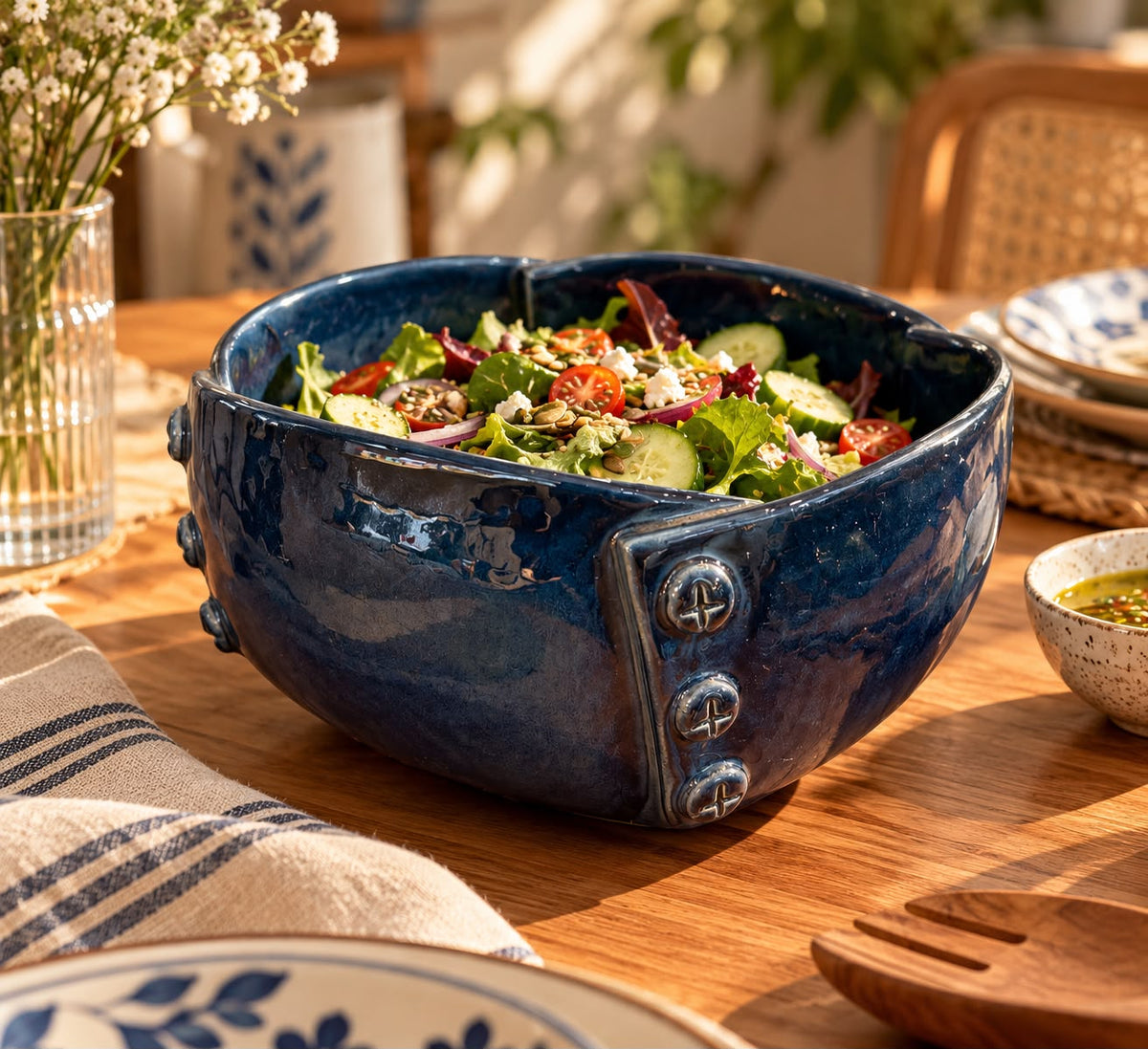 The Indigo Rivet Serving Bowl