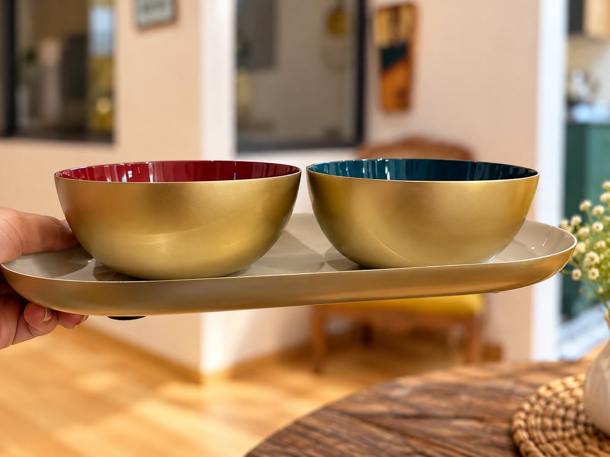 The Festive Glow Bowl & Tray Gift Set
